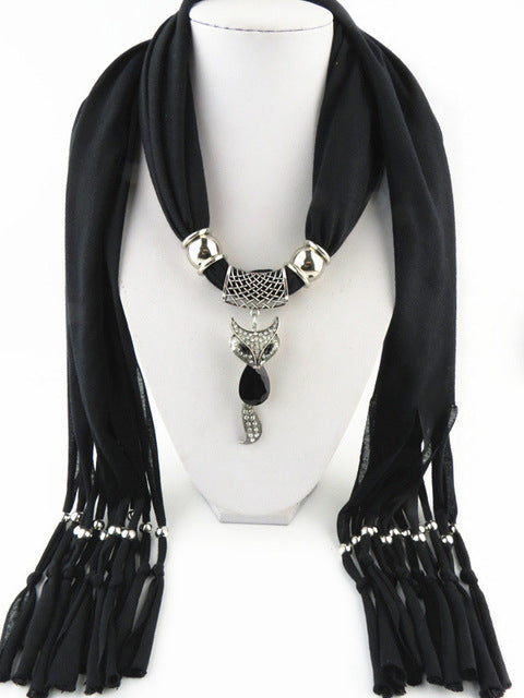 NEW Fox Scarf Necklace For Women